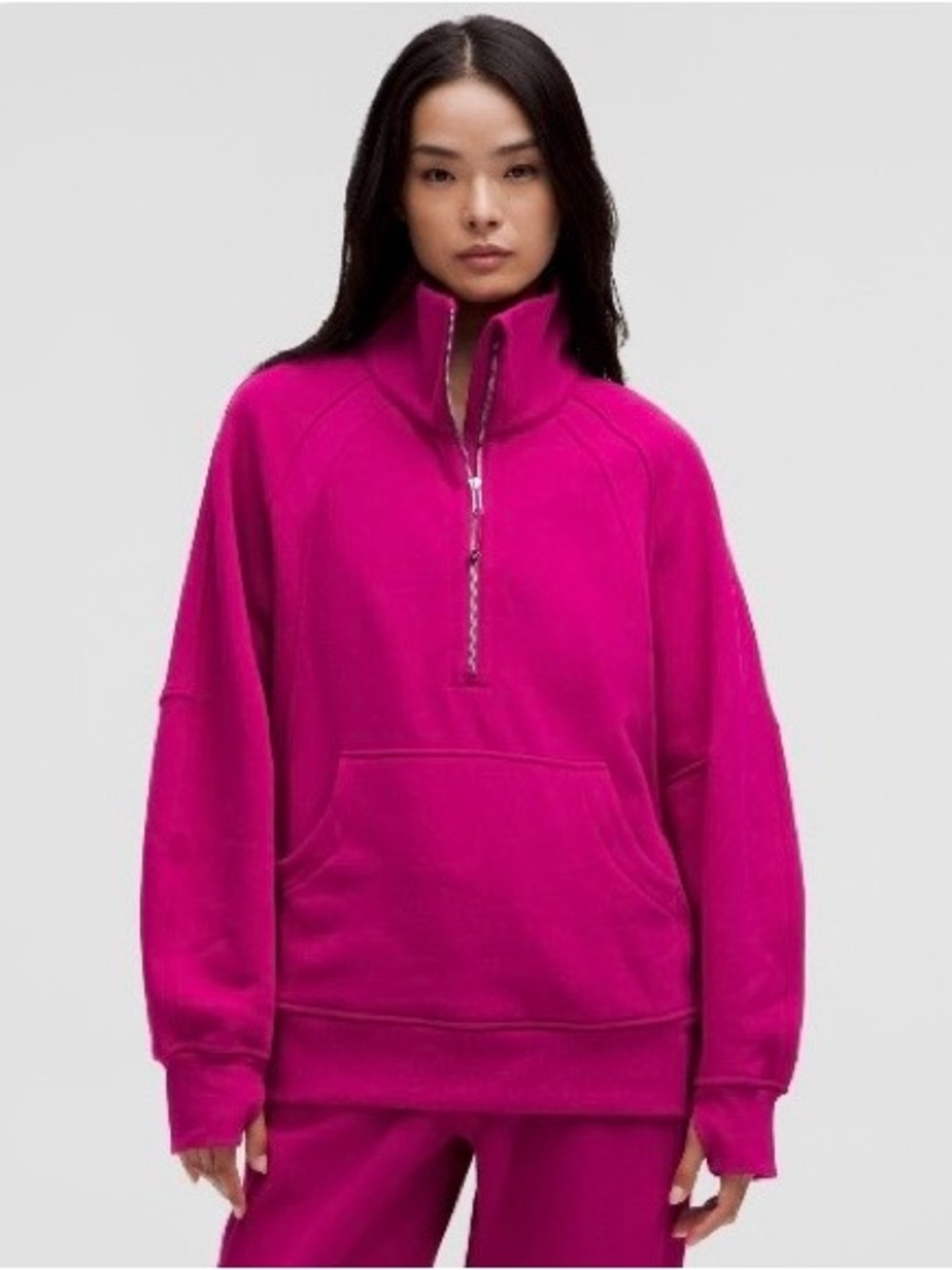 lululemon athletica Scuba Oversized Funnel-Neck Half Zip Ripened Raspberry XL/XX